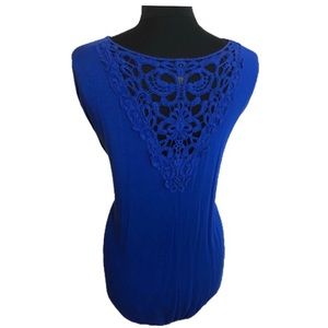 Lane Bryant Batwing Blue Embroidered